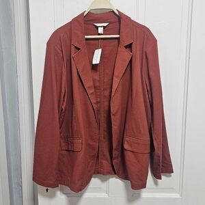 Christopher & Banks Rust Red Blazer Jacket